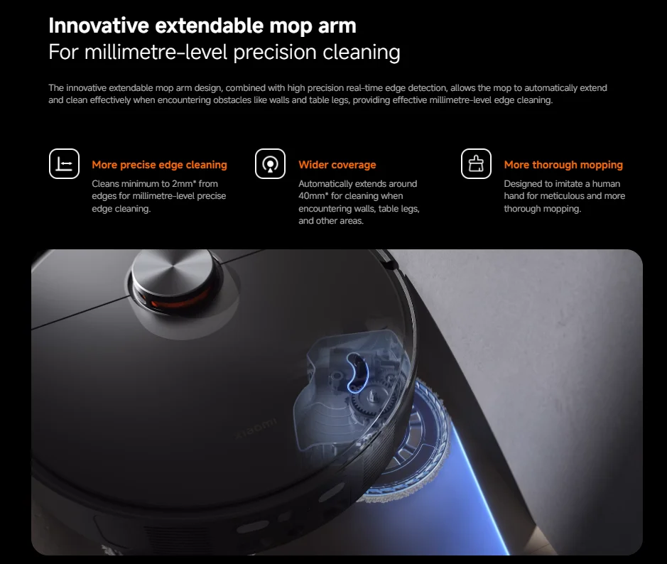 Xiaomi Robot Vacuum X20 Max, 8000Pa Suction, App Control, Alexa