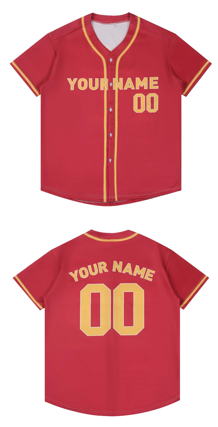 Wholesale Custom Mesh Blank Baseball Jersey Quick Dry Hip Hop Baseball Shirts Wear 3D Printed Oversi