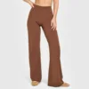Wide Leg Pants-Red Brown