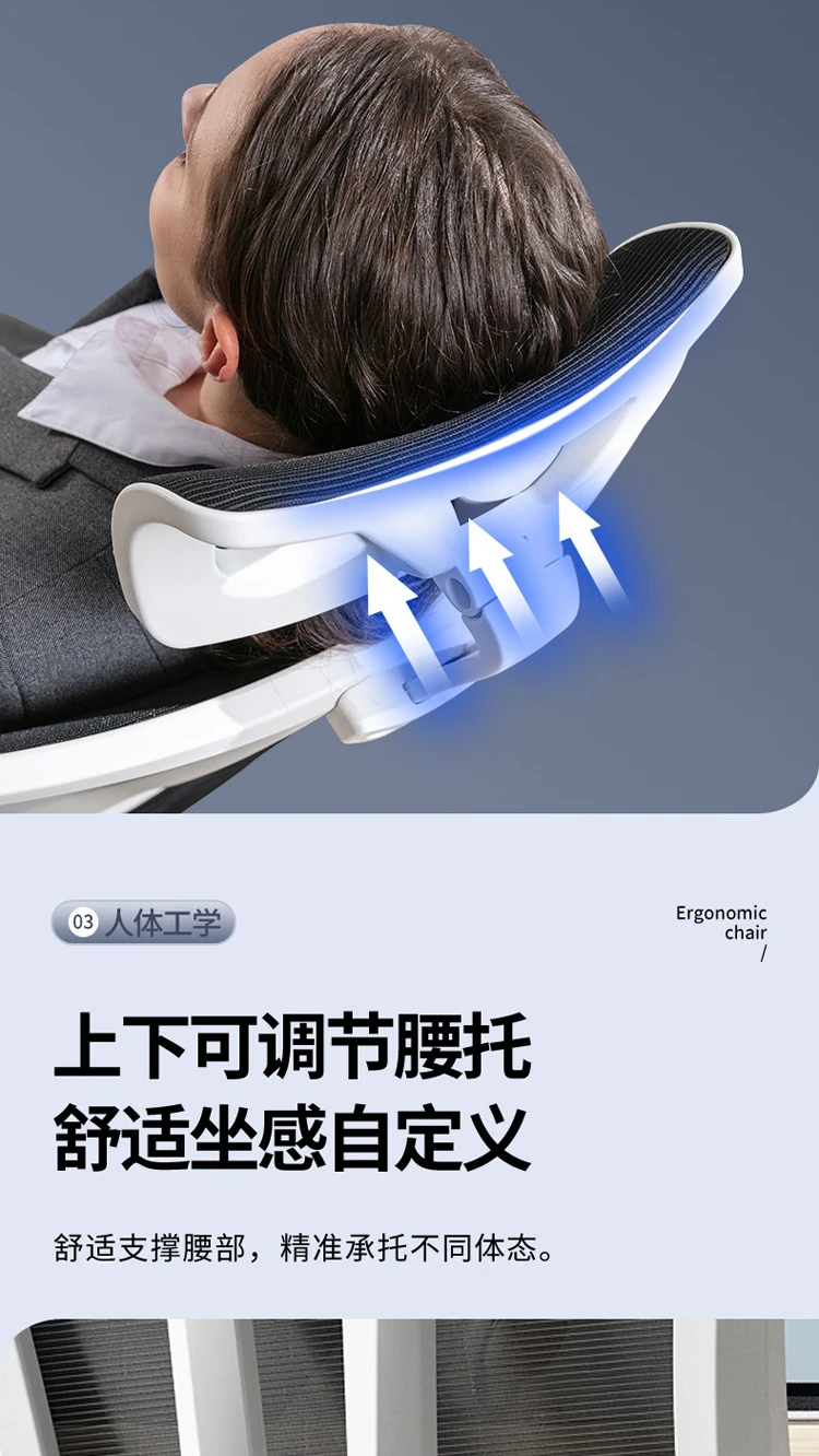 Factory Direct Mesh Swivel Chair With High Back Rest and Foot Rest Slide Armrest Home Office Furniture Adjustable Office Chair