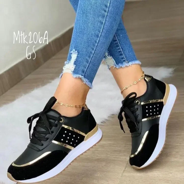 Fashion women's New Design large size Women Tennis Shoes Stock Shoe leisure low top sneakers Flat for Women