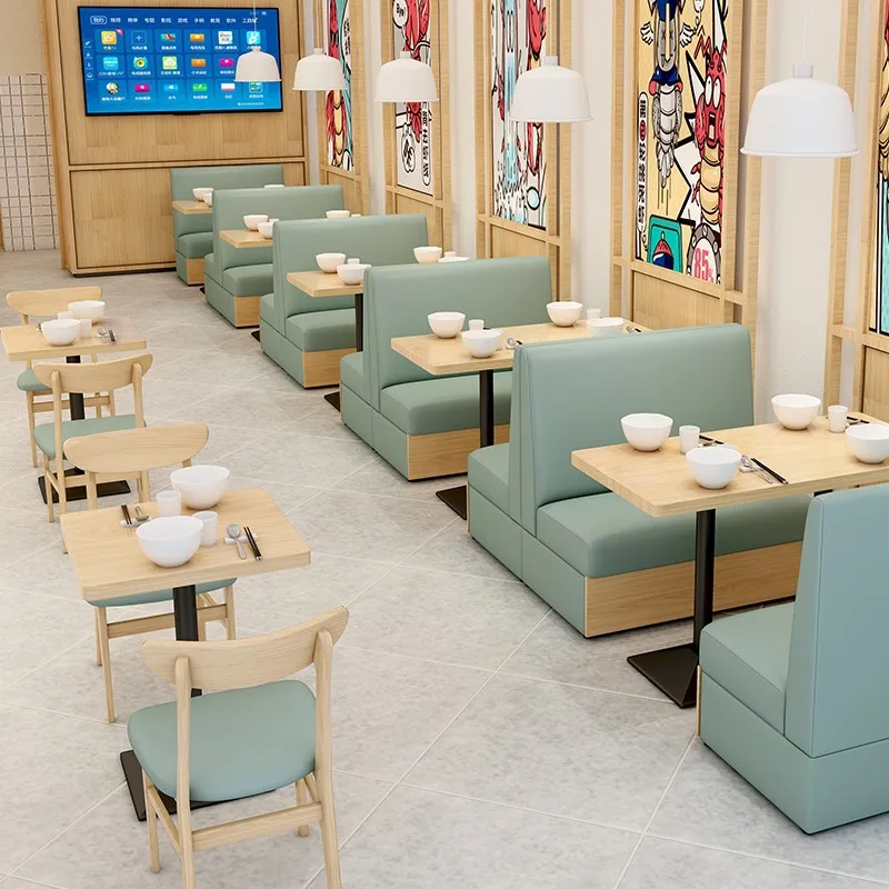 Modern Custom Dining Table Set Cafe Style Booth Seating and Restaurant Booth Seats