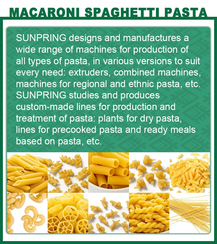 SUNPRING macaroni equipment pasta extruder spaghetti making machine