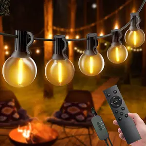 Vertak Waterproof IP65 Festival Lights Outdoor Solar G40 Solar String Lights With 4 Lighting Mode