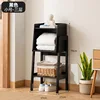 Small-sized three-tier Chris sideboard [Black]