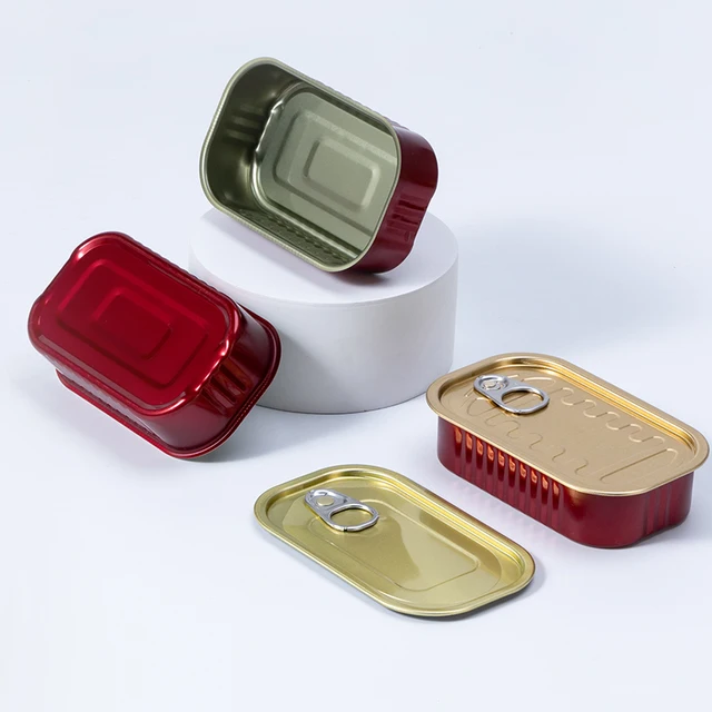 2-pieces Food Grade Empty Tin Tuna Fish Beef Sardines Meat Tin Can Canned Pet Food Packaging With Lid