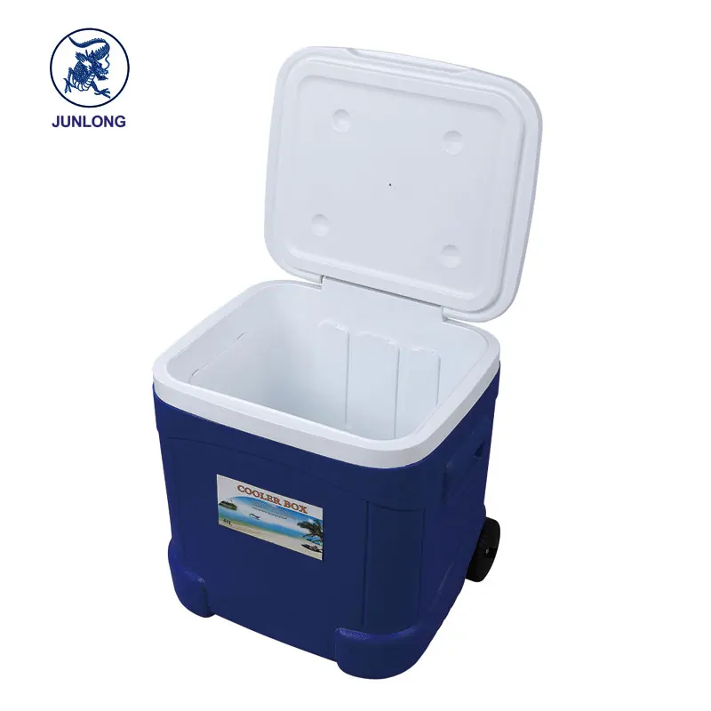 Large Plastic Standing Mobile Portable 55L Ice Coolers Box on Wheels