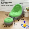 Large green modular sofa + foot pump / 116*98*83cm