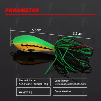 9cm 9g ABS Plastic Luya Lure Duckweed Frog Topwater Bait for Pike & Sea Bass Fishing Tackle – Popper – view 5