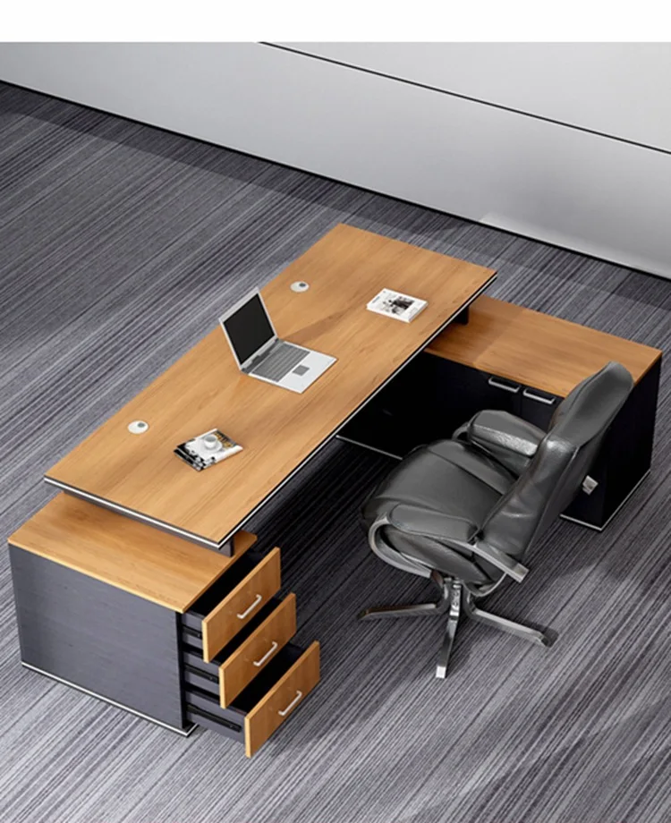 High End Office Furniture Luxury Executive Boss Office Desk L Shaped