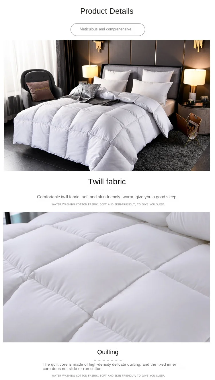 Hilton Down Quilt 5 Star Hotel Core Warm Spring Autumn Winter Quilt