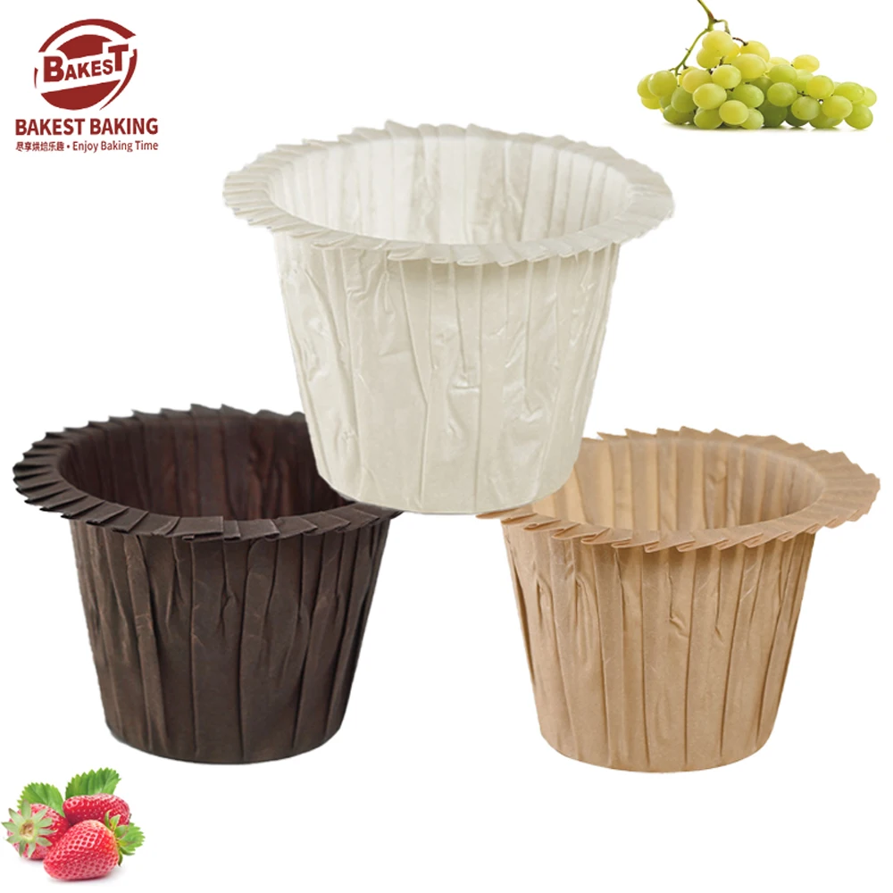 Bakest Muffin Cupcake Liners Baking Paper Cups Holders Greaseproof Top Hat  Muffin Cases Wrappers for Wedding Birthday Party