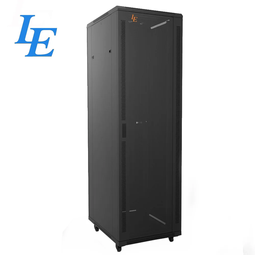20U Steel Rak Network Cabinet with Tempered Glass Door Custom Size 600mm Depth 18U Capacity
