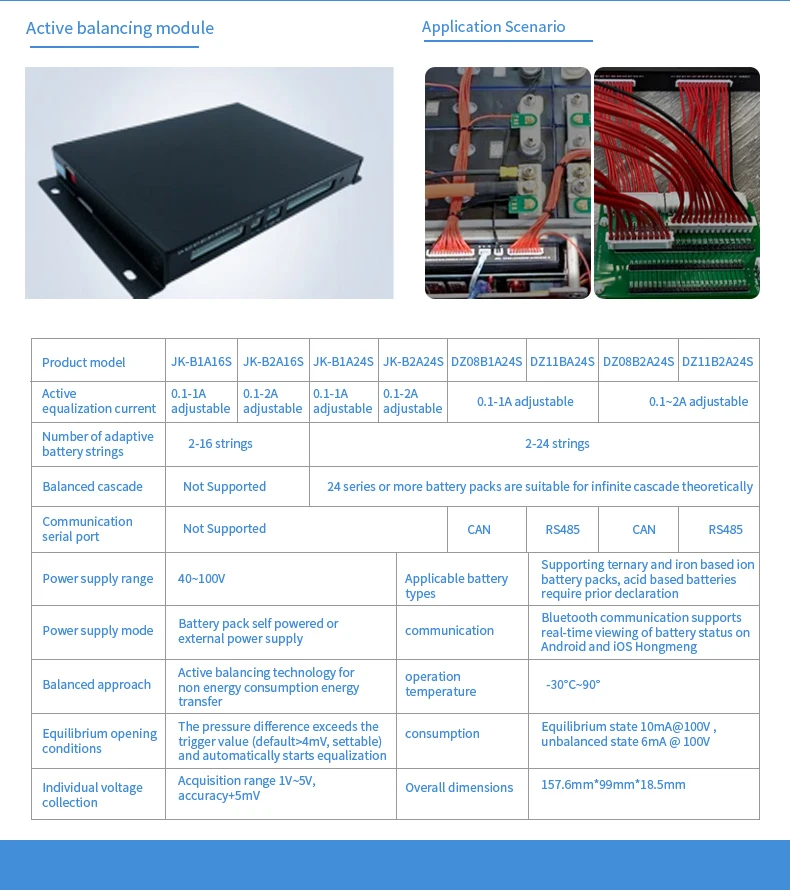 Jk Bms Active Balance 2a 4s/8s/16s Bt/canbus 40a 60a 100a 150a 200a Bms ...