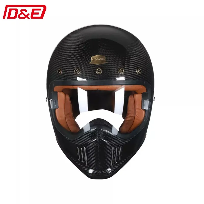 Full Face Retro Vintage Helmet - High Security Motorcycle