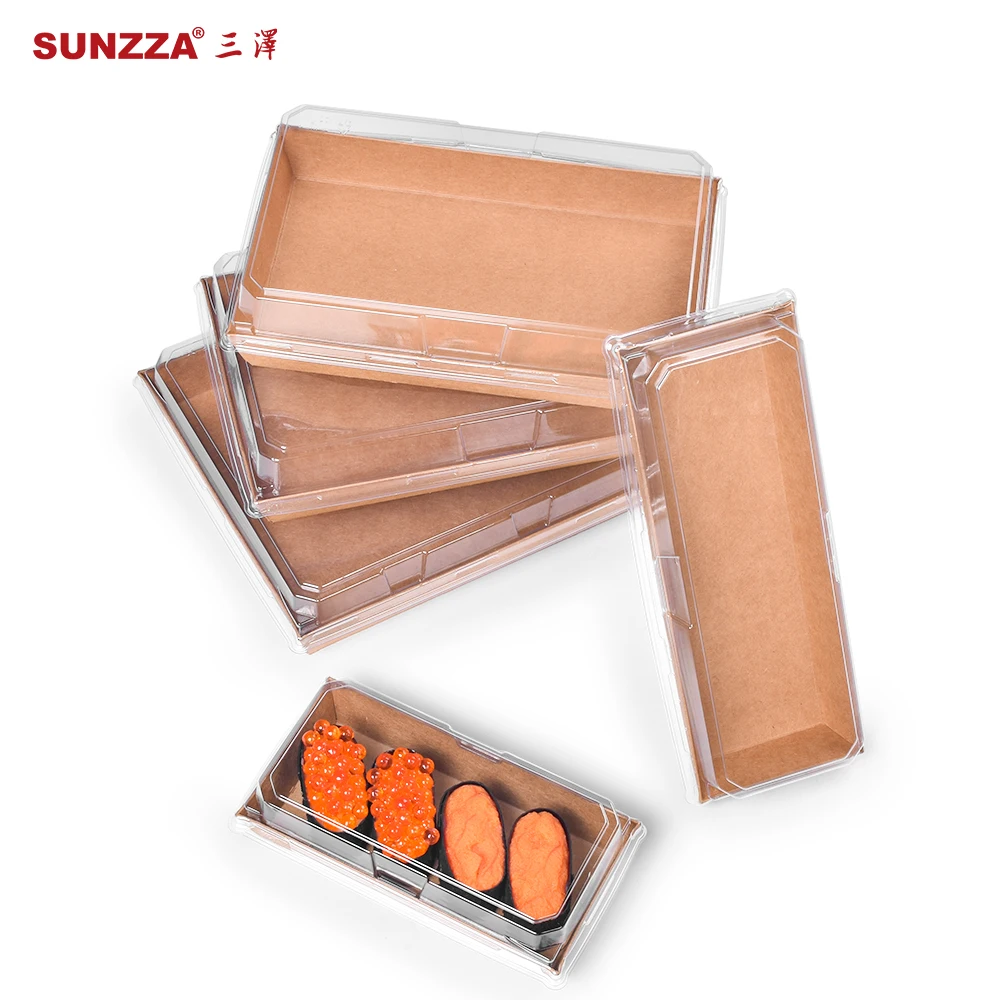 Sunzza Package Customize Logo Paper Food Packaging Sandwich Sushi Takeaway Box