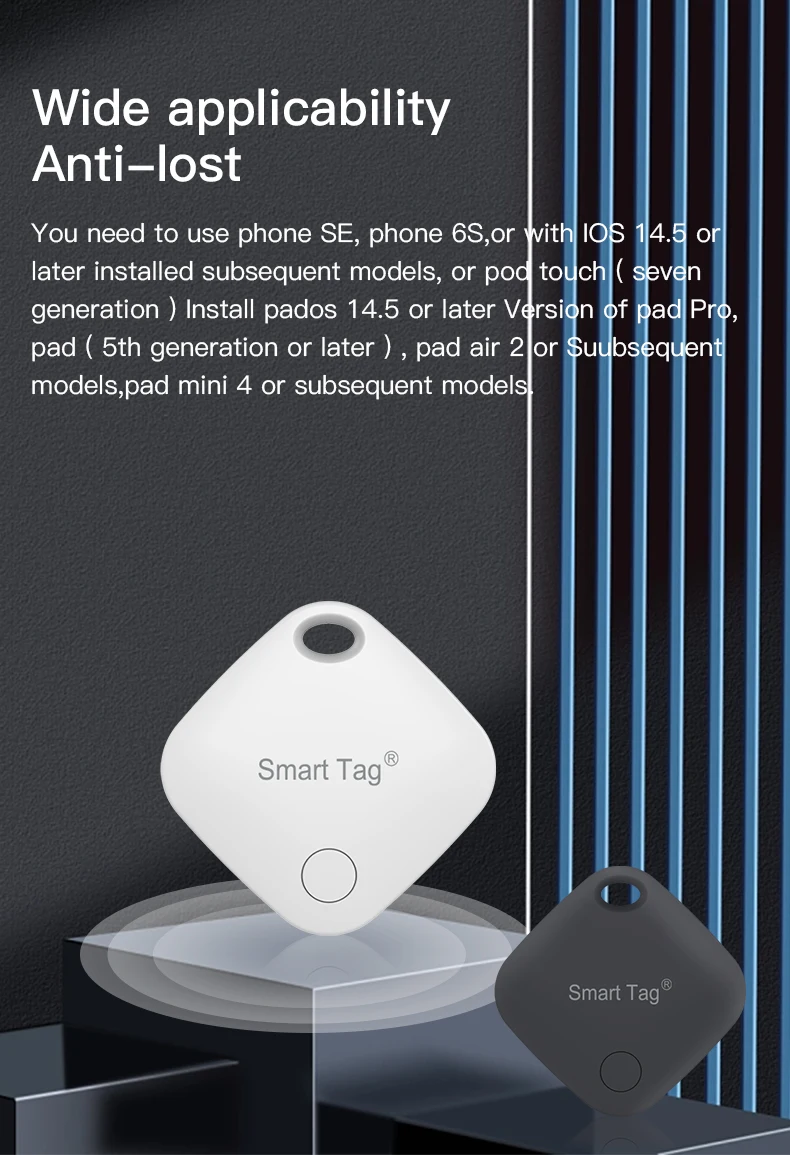 Airtags Mfi Certified Find My Smart Air Tags Key Finder Locator Wallet ...