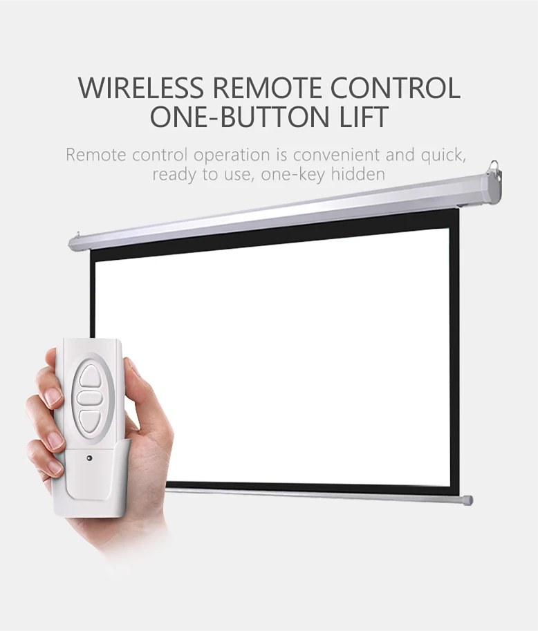 Electric Projector Screen Roll up Automatic Ceiling Mount Retractable Projector Alr Screen for Home Cinema