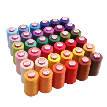 High Quality Customization 40/2 5000 yards 100% Spun Dyed Polyester Hilos De Coser Sewing Thread For Embroidery Machine
