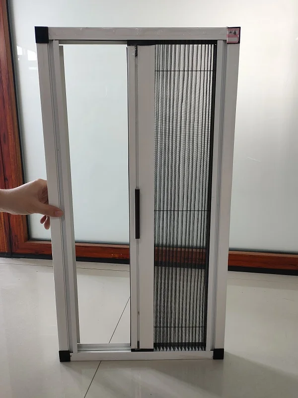 Retractable Pleated Mesh Sliding Insect Screen Window and Door