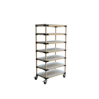 Factory Supply Lean Tube Rack System Complete Workshop Tool Trolley Shopping Trolleys Customized Shopping Carts PVC Panel 1years