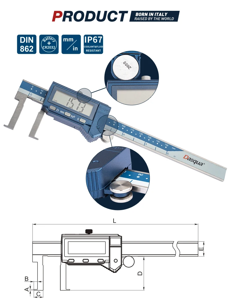 Dasqua 20150 Mm Ip67 Waterproof Solid Stainless Steel Digital Inside