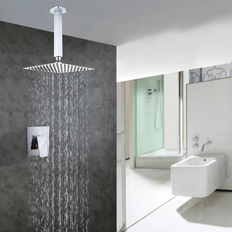 
Душевая лейка для ванной комнаты, настенный смеситель, Потолочная Светодиодная насадка для душа высокого давления 