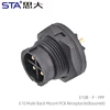 Male Back Mount PCB Receptacle