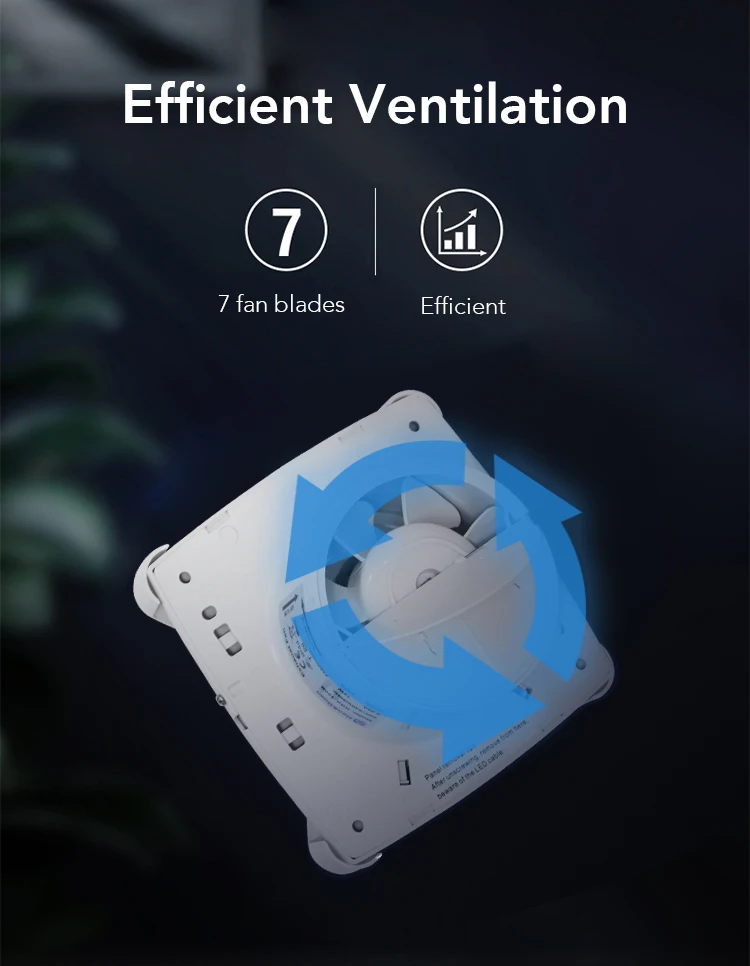 Mounted Wall Exhaust Fan, 4''6'', Ceiling - detail 16
