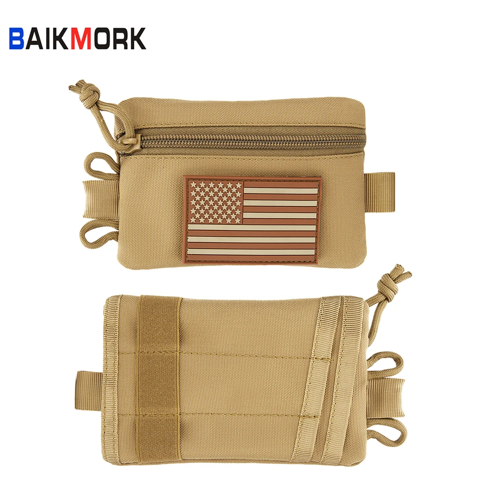 Edc Tactical Pouch Mini Wallet Key Card Carrier Holder Small Travel