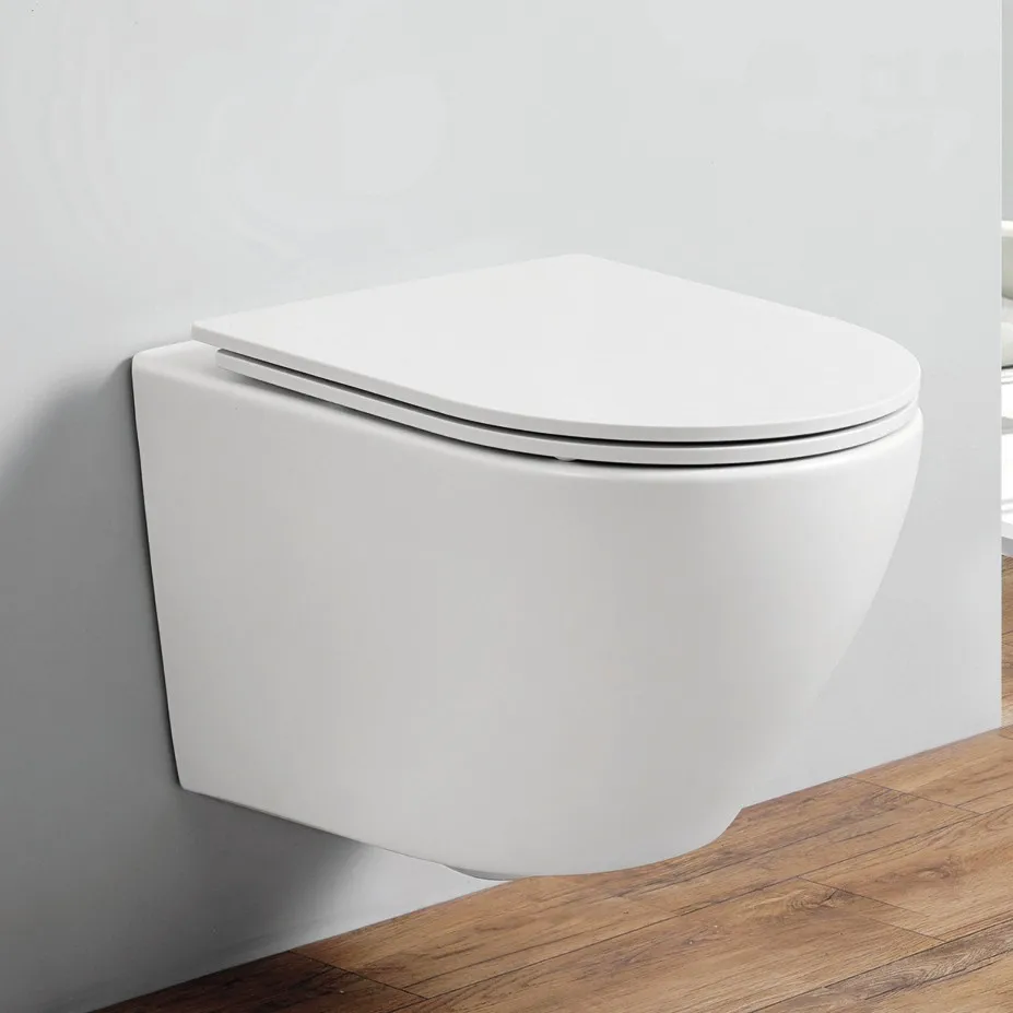 European Style Ceramic Wc Rimless Wall Mounted Toilet Bowl With ...