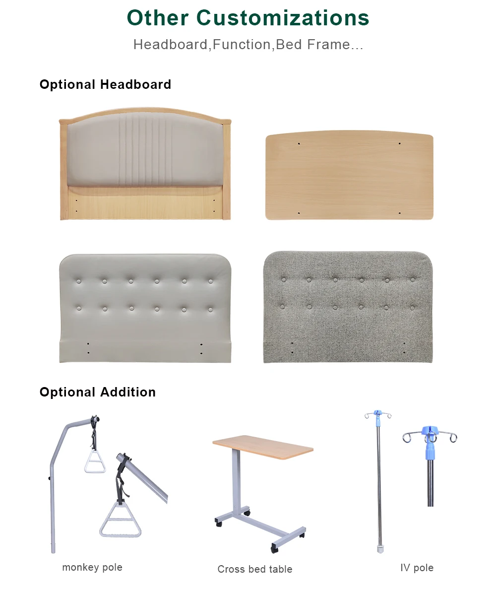 Tecforcare Oem Odm Electric Nursing Home Bed For Elderly Solid Wood