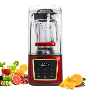Commercial Grade Food Processor Large Detachable Chopping Cup Blender Commercial Electric Blender with Sound Cover