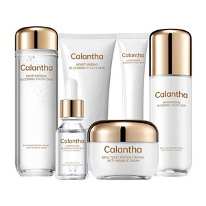 Wholesale 6-Piece High Quality Yeast Anti-Aging Nourishing Moisturizing Whitening Organic Eco-Friendly Packaging Face Set Skin