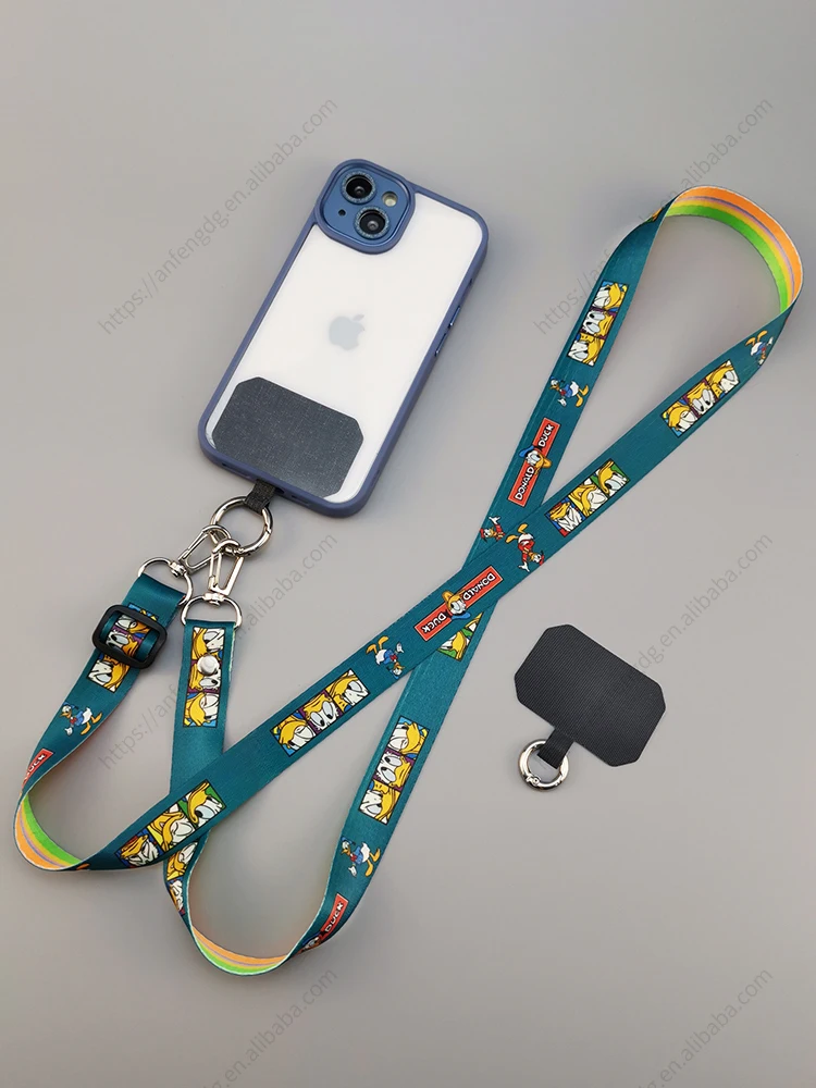 Custom Adjustable Mobile Sublimation Polyester Nylon Phone Card Woven ...