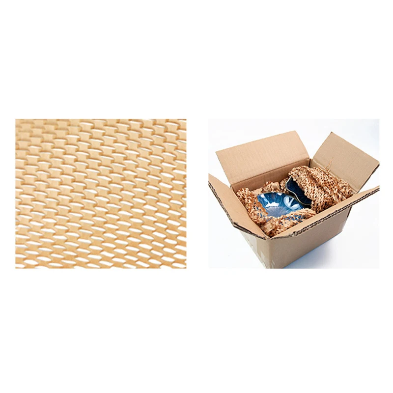 Recyclable Logistics Transportation Protective Filler Bubble Wrap Honeycomb Kraft Paper Roll For Wrapping Glass Cosmetics Wine H03e7610ea44e42848c72e186279a233eF