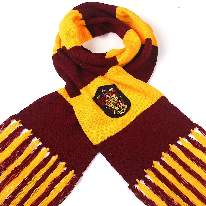 
Harry Potter Scarf Ultra Soft Knitted Fabric New Fashion Christmas Halloween Children Embroidered Scarf 