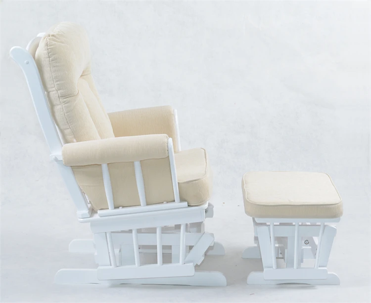 Nordic Style Recliner Apartment Maternity Baby Nursing Chair Dark Wood