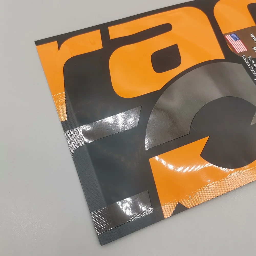 Packaging Clear Front Silver Back Aluminized Mylar Zipper Window Printed Transparent Plastic Bag