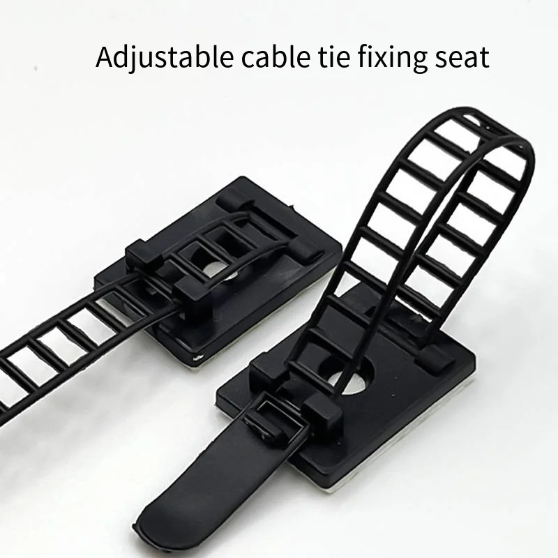 Adjustable cable tie fixing seat No punch paste type wire cable carnion cabling clamp wholesale details