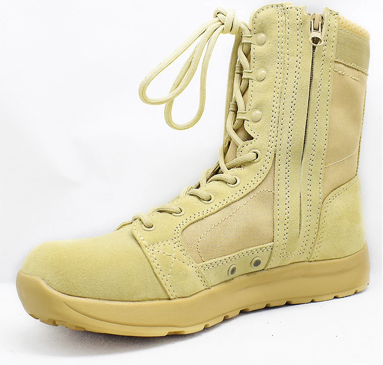 Handmade Low Price Traction Function Black Breathable Combat Boots