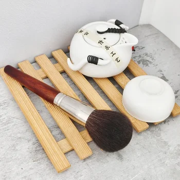 Wooden Handle Large Blush Brush Professional Soft and Fluffy Makeup Brush Portable Makeup Tool