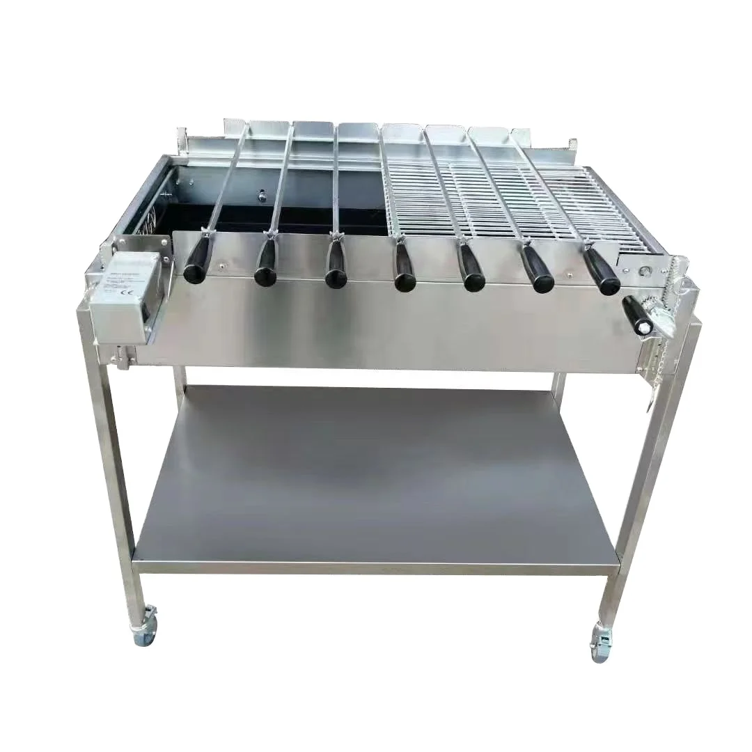 Brazilian BBQ Skewer Grill Rotator - Stainless Steel BBQ Grill