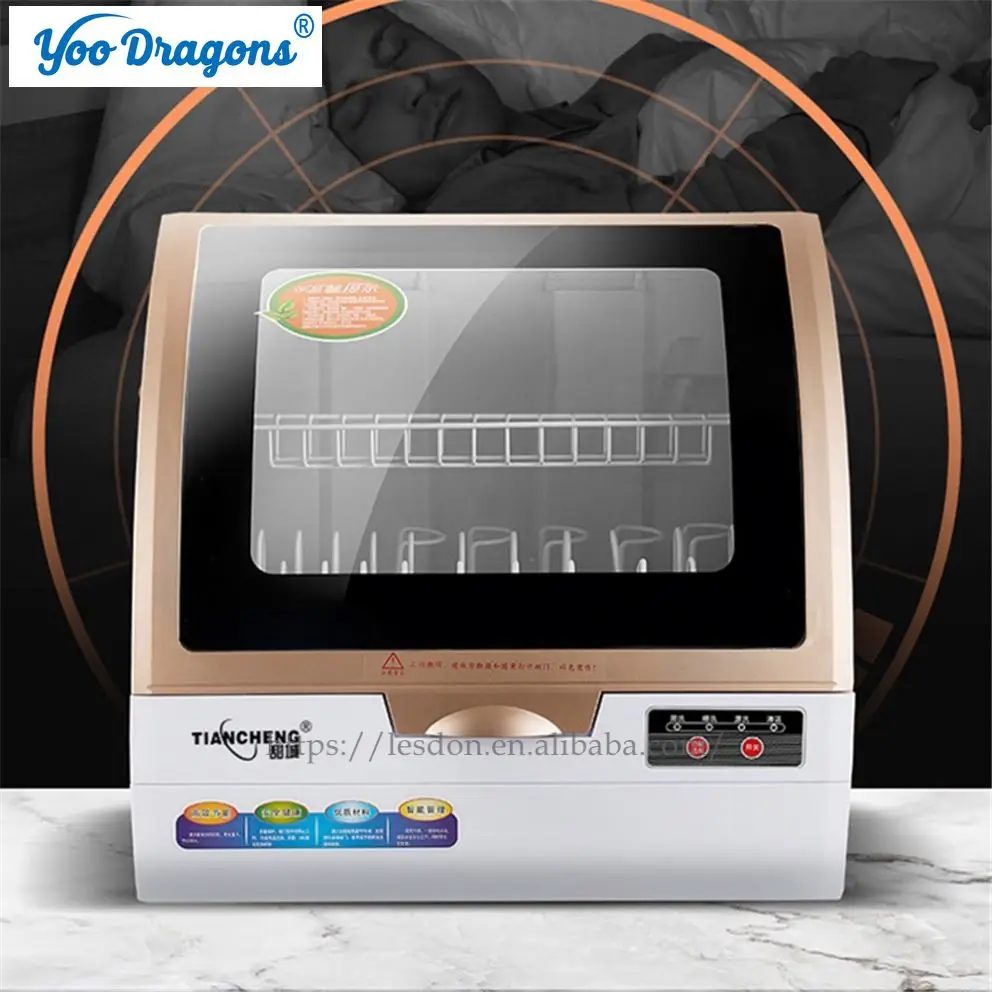 Бытовые автоматические настольные 6 комплектов посудомоечных машин двойная сушка небольшая посудомоечная машина для