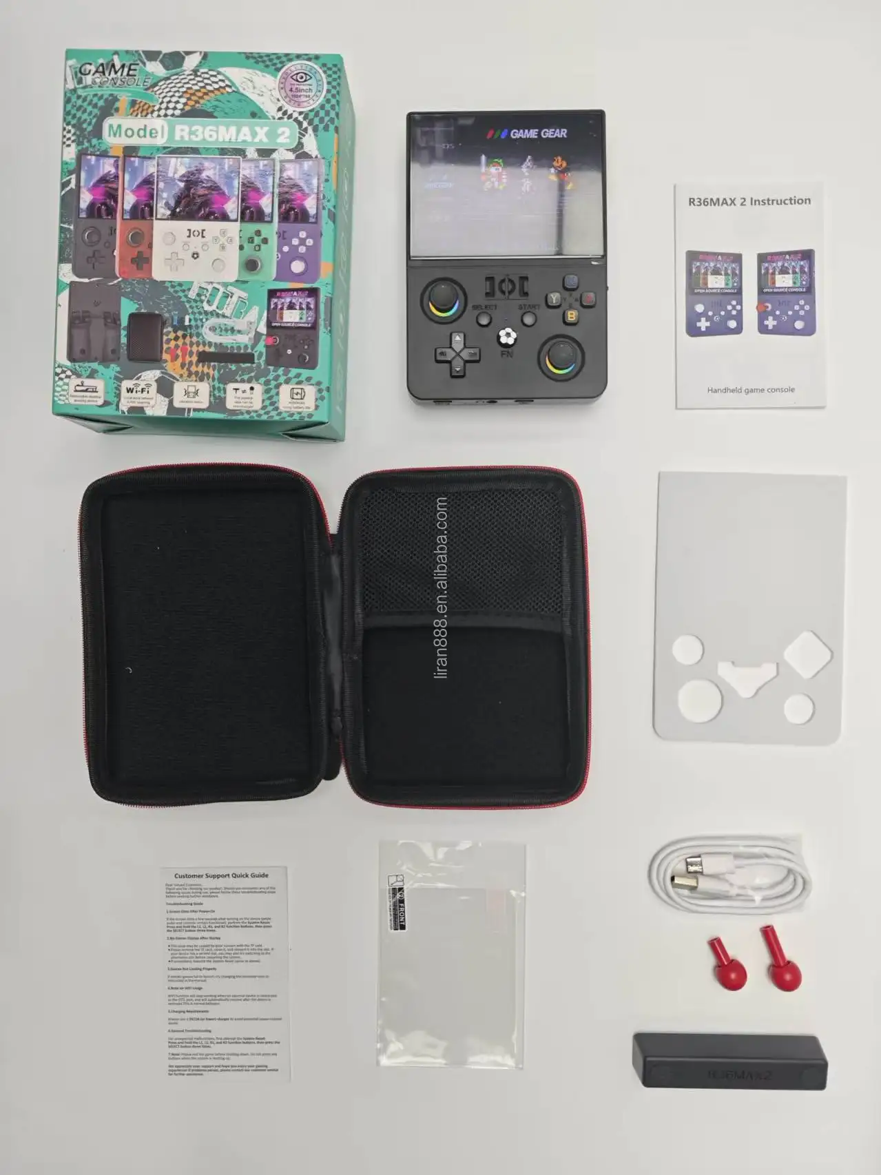 羅夢＊ページ② LR R36MAX2 Retro Handheld Game Console 22000 Games Portable IPS