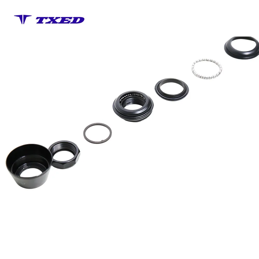 NECO Steel Head Set H112 Bicycle Parts 25.4x44x30mm Thread H=25mm 10pcs Alloy Cover Black Finish