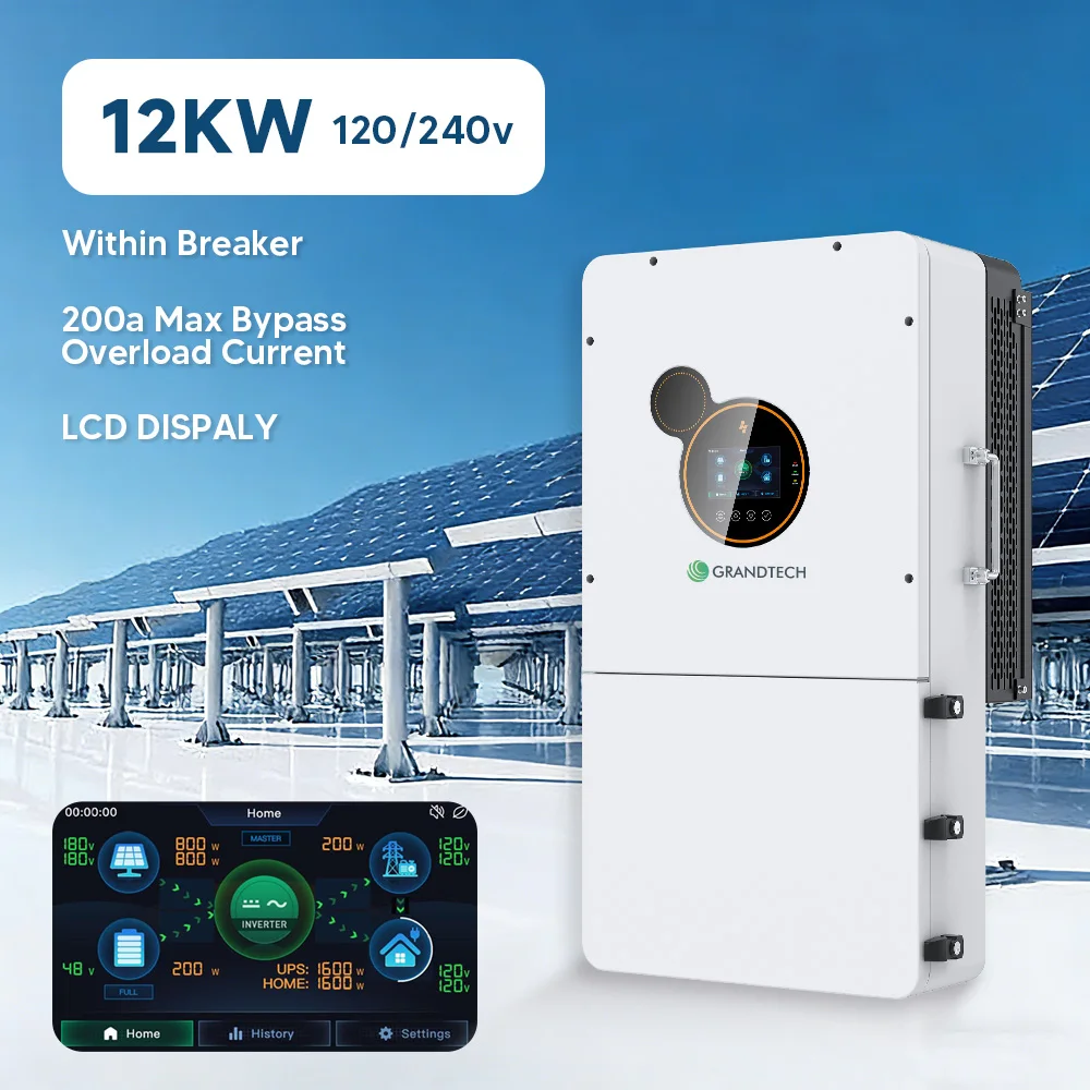 Oferta destacada: inversor fotovoltaico híbrido de 12 kW, 8 kW, 10 kW y 5 kW, de fase dividida con MPPT, inversor híbrido para sistemas solares domésticos