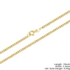 Catena a maglia curb lucida in oro 14K da 2,2 mm