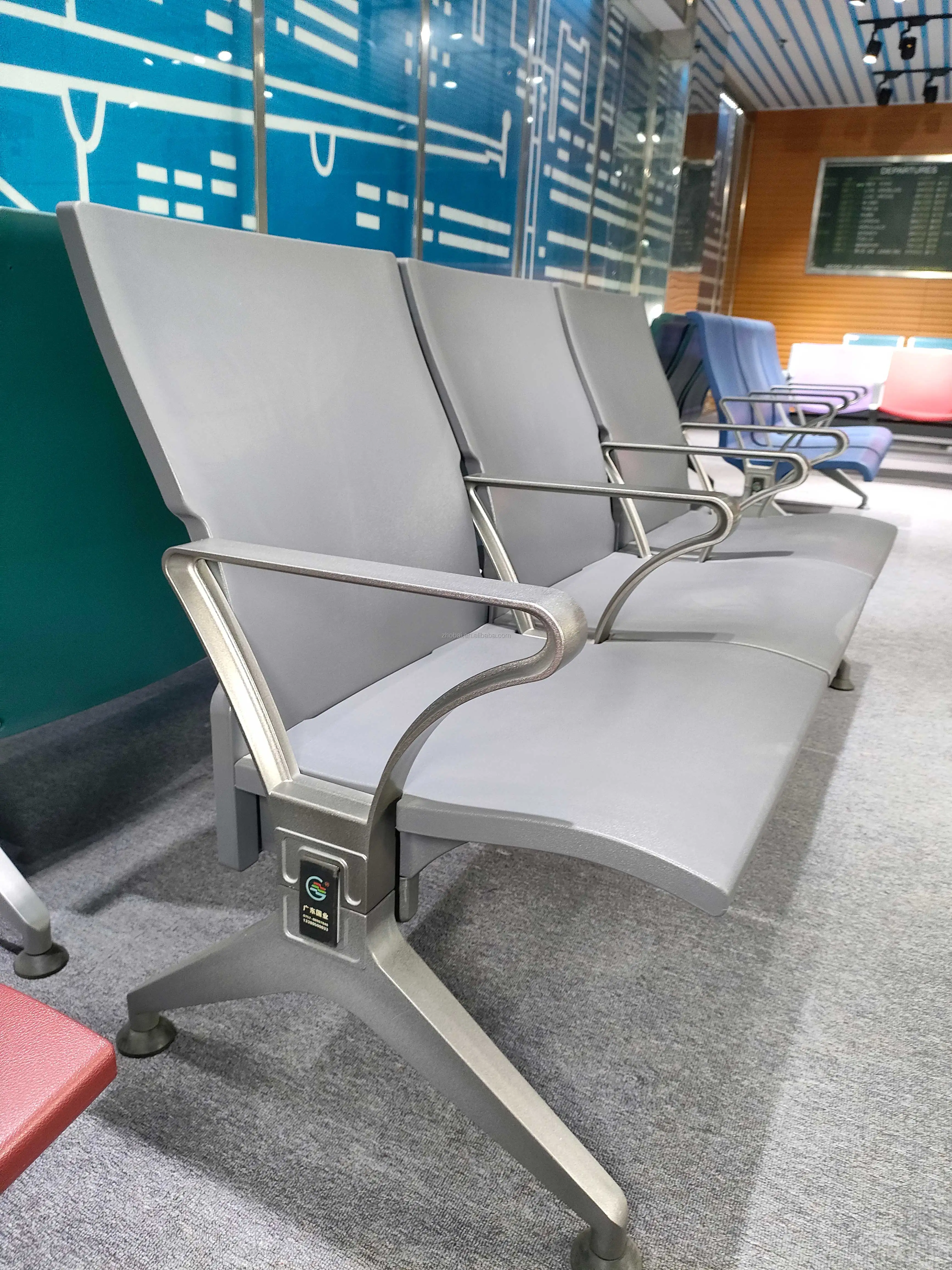 High Quality Customized Modern 1-5 Seat PU Aluminum Alloy Hospital Waiting Chairs 5-Year Warranty for Clinics Dental Schools 3