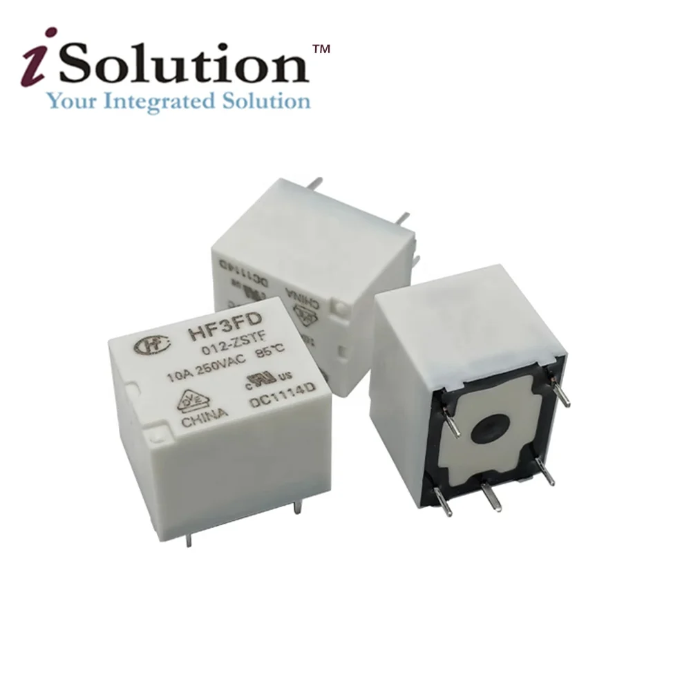 Relais HF3FA-005-ZSTF 5 Broches 5V - Lot De 2 Pièces - Compatible HF3FA-012-ZSTF 12V Et HF3FA-024-ZSTF 24V